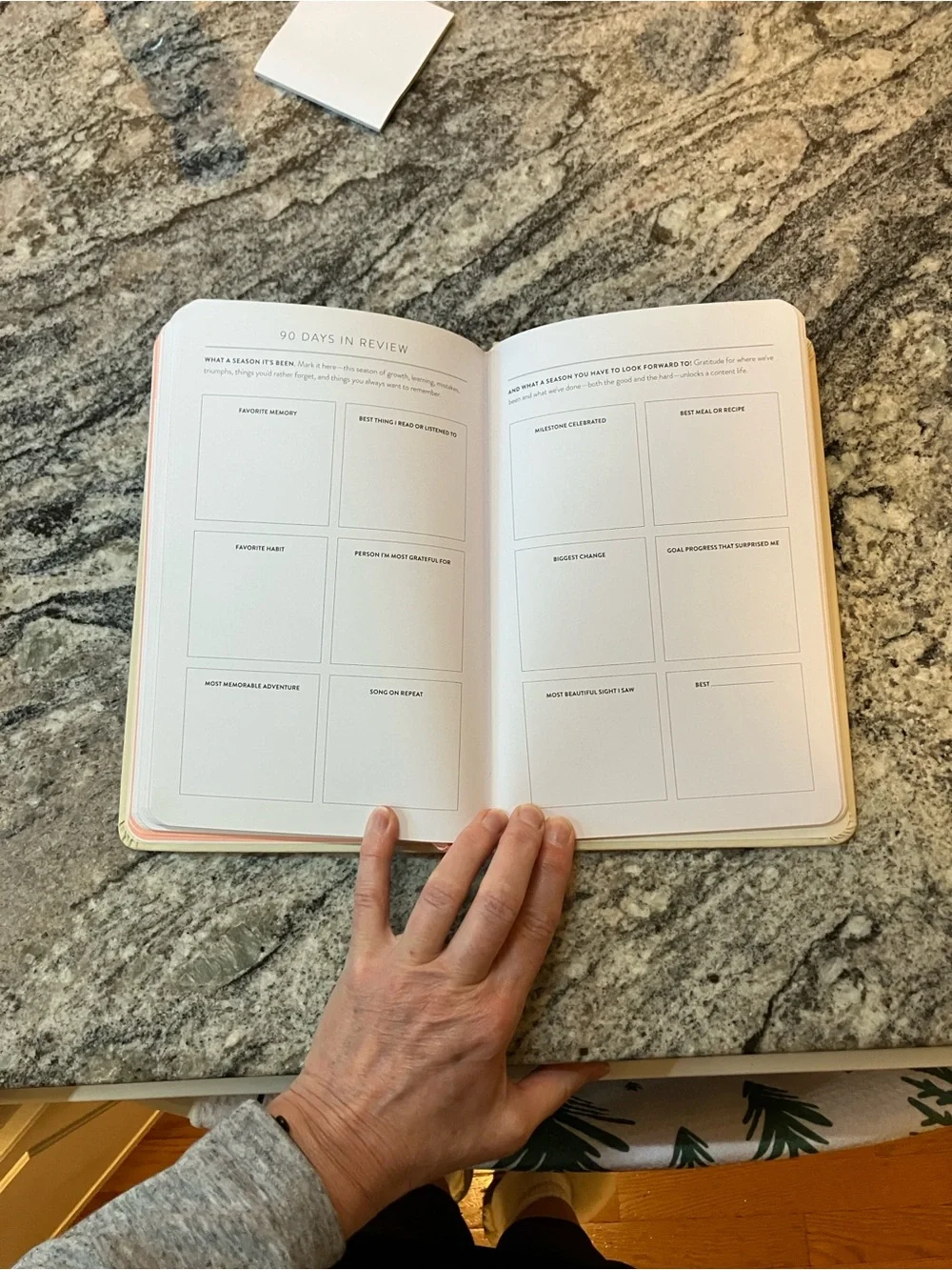 90-Day Powersheets Goal Planner - Natural Linen color + Goal Sticker Book